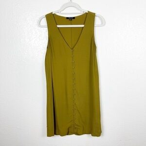 Madewell Summer 2023 Olive Green Heather Button-Front Dress Size XS
